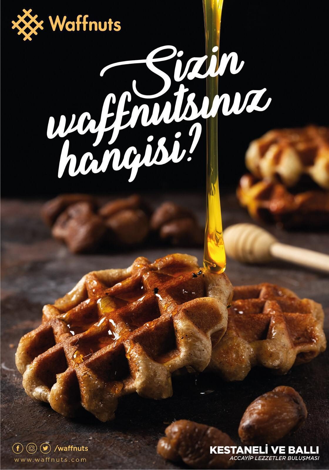 Ballı tarçınlı waffle