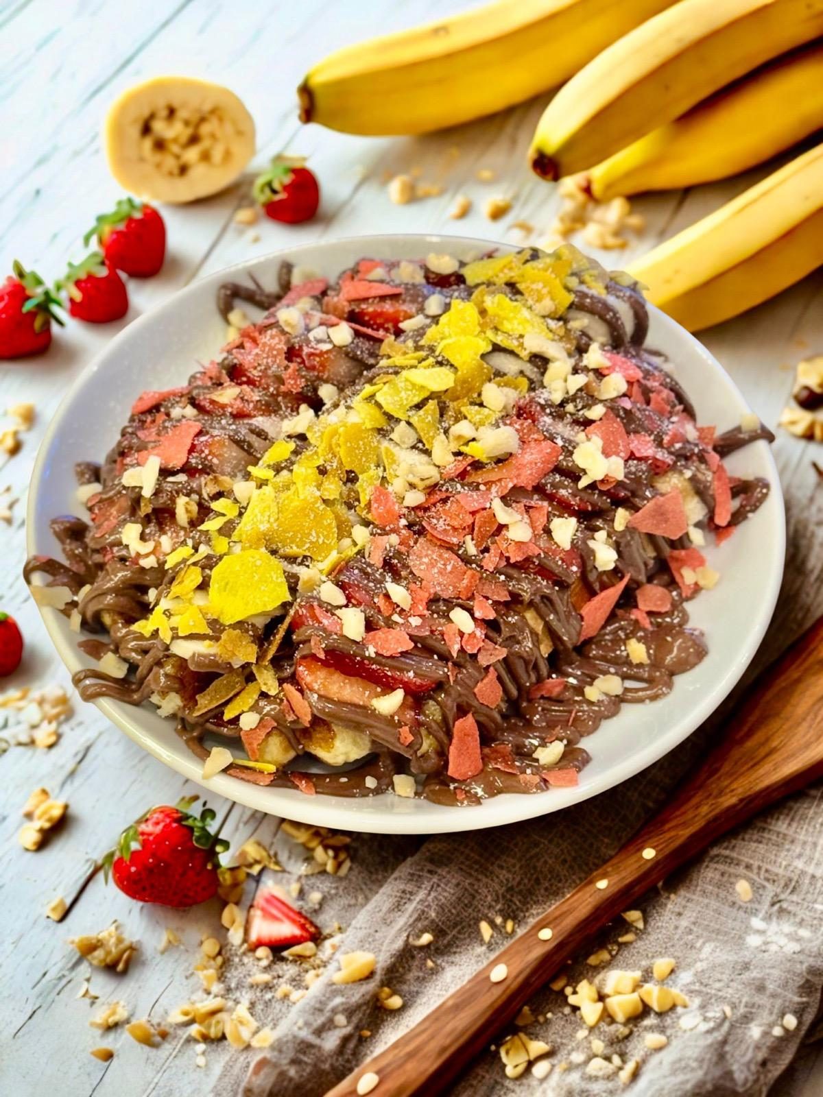 Tezgâhta üç waffle tabağı